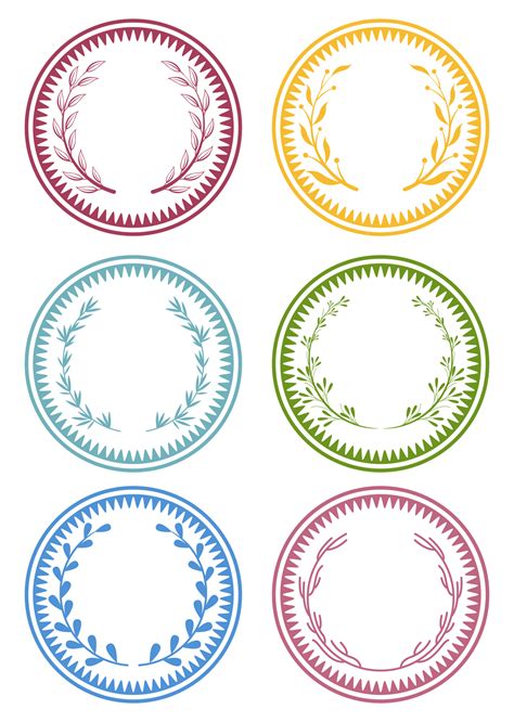 template for round labels